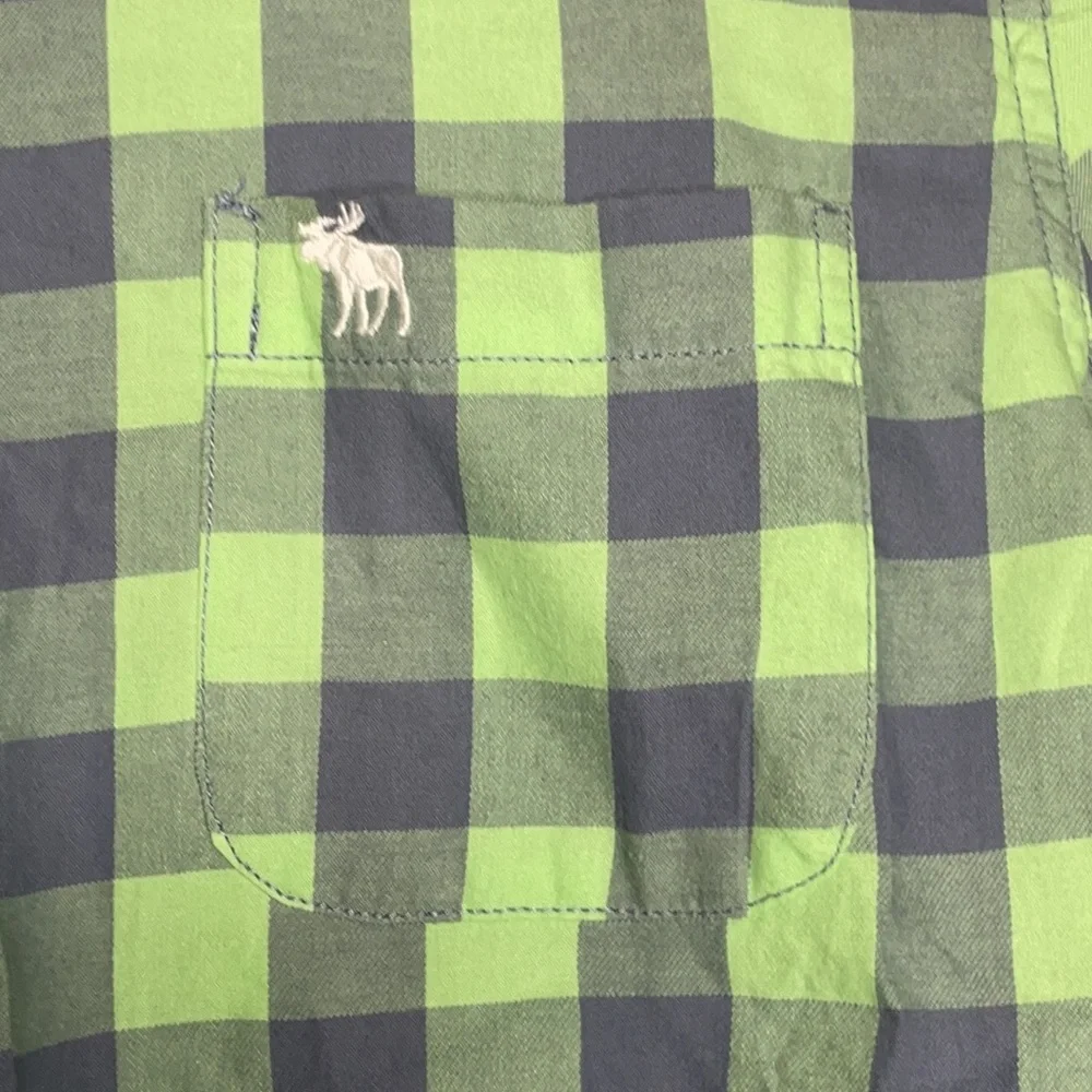 Abercrombie Kids Blue/Green Plaid Button Down Size 11 / 12